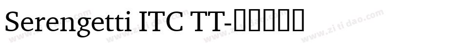 Serengetti ITC TT字体转换
